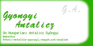 gyongyi antalicz business card